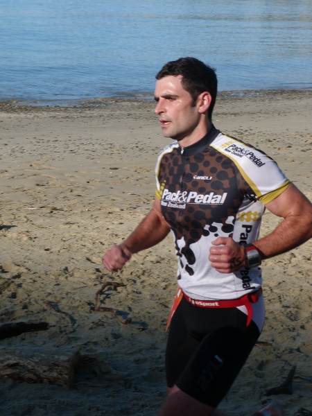 The run leg proved decisive for Tony Buckingham of Titahi Bay in race two of the winter series Scorching Bay duathlon on Sunday 4 August.